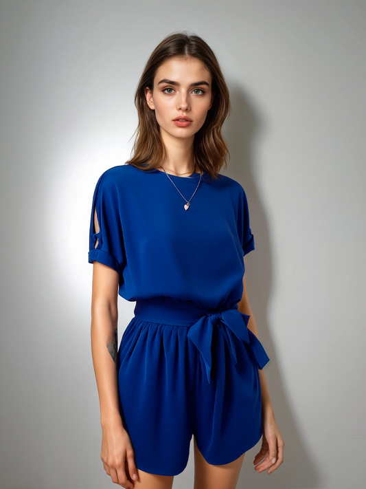 Noëlle | Korte luchtige jumpsuit
