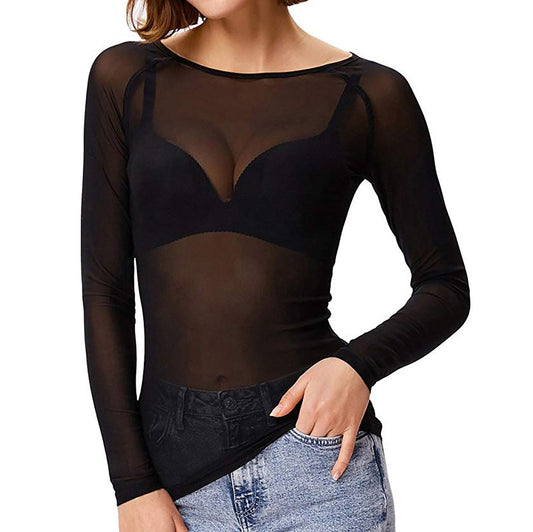LYANA |  Elegante Transparante Blouse