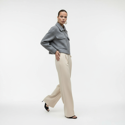 Amelie | Cropped Tweed Jas Dames | Stijlvolle & Tijdloze Tussenjas